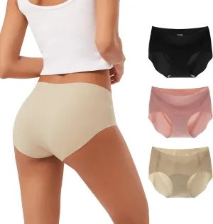 INNERSY Women's Seamless No Show Hipster Panties Invisible Light Underwear 3-Pack