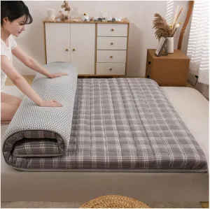 Japan Floor Mattress, Rolled Mattress Washable and Breathable Thickened Mattress Student Dormitory Bedroom Home Pad(Gray,180 * 200cm)
