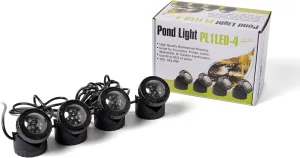 Jebao Underwater Fountain Pond Submersible LED Light with Photocell Sensor, Set of 4