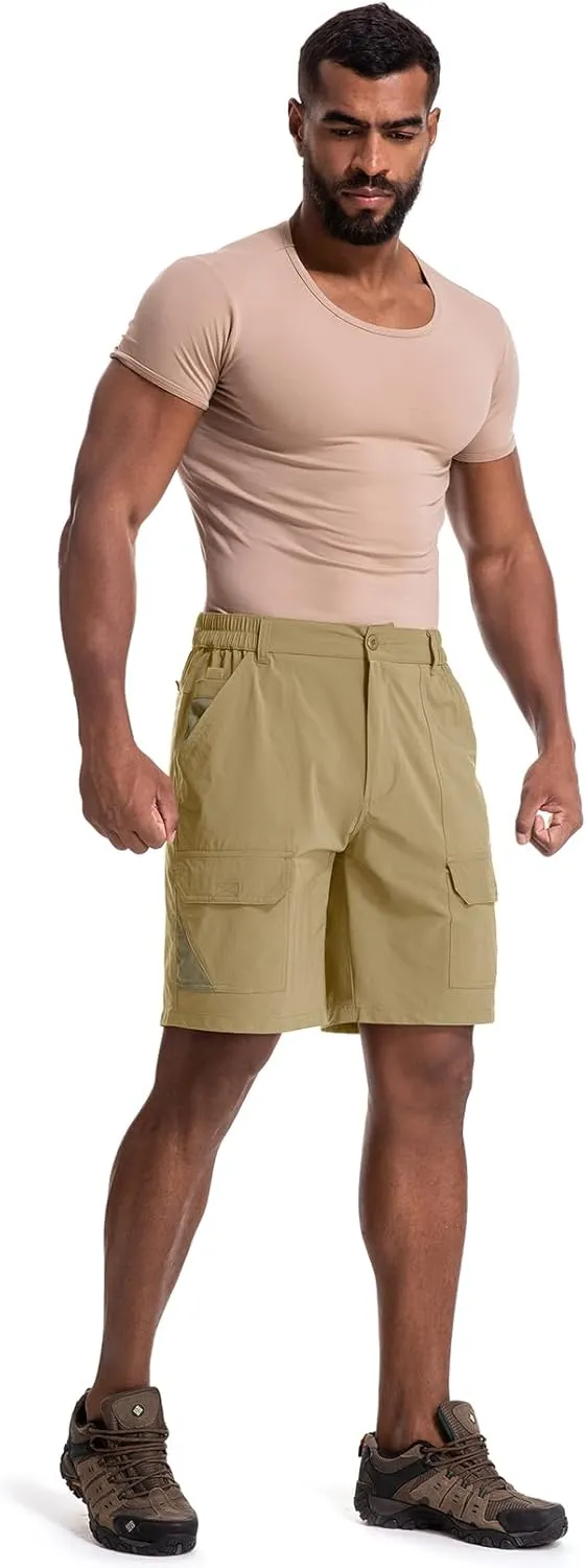 Jessie Kidden Mens Stretch Casual Lightweight Water Resistant Quick Dry Cargo Fishing Hiking Shorts