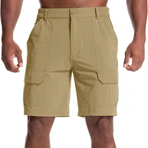 Jessie Kidden Mens Stretch Casual Lightweight Water Resistant Quick Dry Cargo Fishing Hiking Shorts