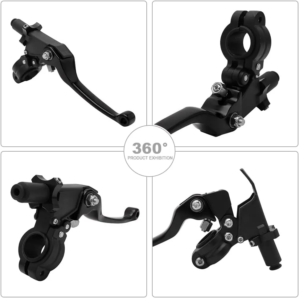JFG RACING Motorcycle Brake Clutch Lever 7/8'' 22mm Folding Levers Aluminum Alloy Universal for CRF50 KLX SSR TTR 110 125 150 200 250cc Dirt Pit Bike ATV Mini Bike Black