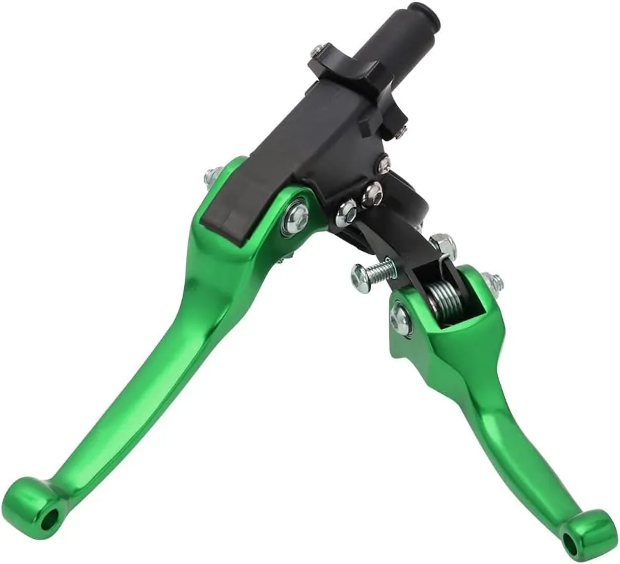 JFG RACING Motorcycle Brake Clutch Lever 7/8'' 22mm Folding Levers Aluminum Alloy Universal for CRF50 KLX SSR TTR 110 125 150 200 250cc Dirt Pit Bike ATV Mini Bike Green