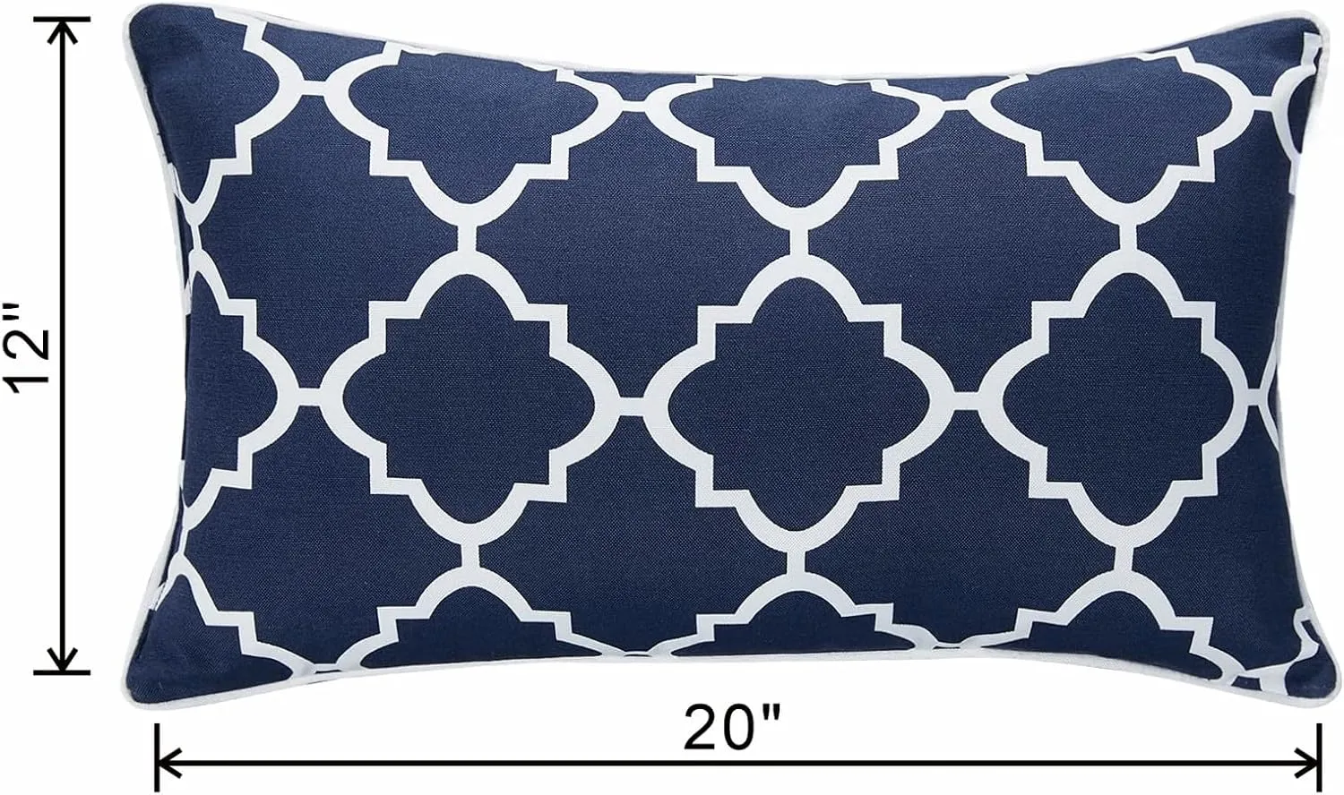 JMGBird Outdoor Pillows Waterproof Set of 2 Outdoor Throw Pillows with Insert Included 12×20 Inch Outdoor Lumbar Pillows for Patio Furniture