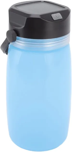 JTLB Solar Charging Water Bottle Luminous Water Cup Teacup Outdoor Camping Tent Lights USB Charging