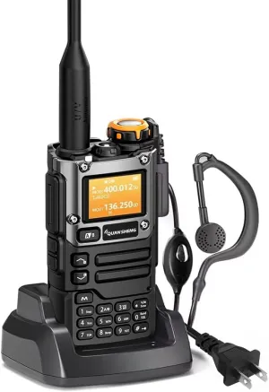 K6 UVK5(8)AM/FM/DTMF walkie Talkie 200Three Frequency Receiving walkie Talkie NOAA Weather Forecast, with Flash Replication Frequency Tpye-C LCD Display for Hiking Camping Trip Two-way radio
