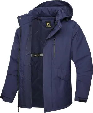 Keevoom Mens Winter Coats Warm Snow Coat Windproof Mountain Raincoat Waterproof Hooded Snowboarding Ski Jackets for Men