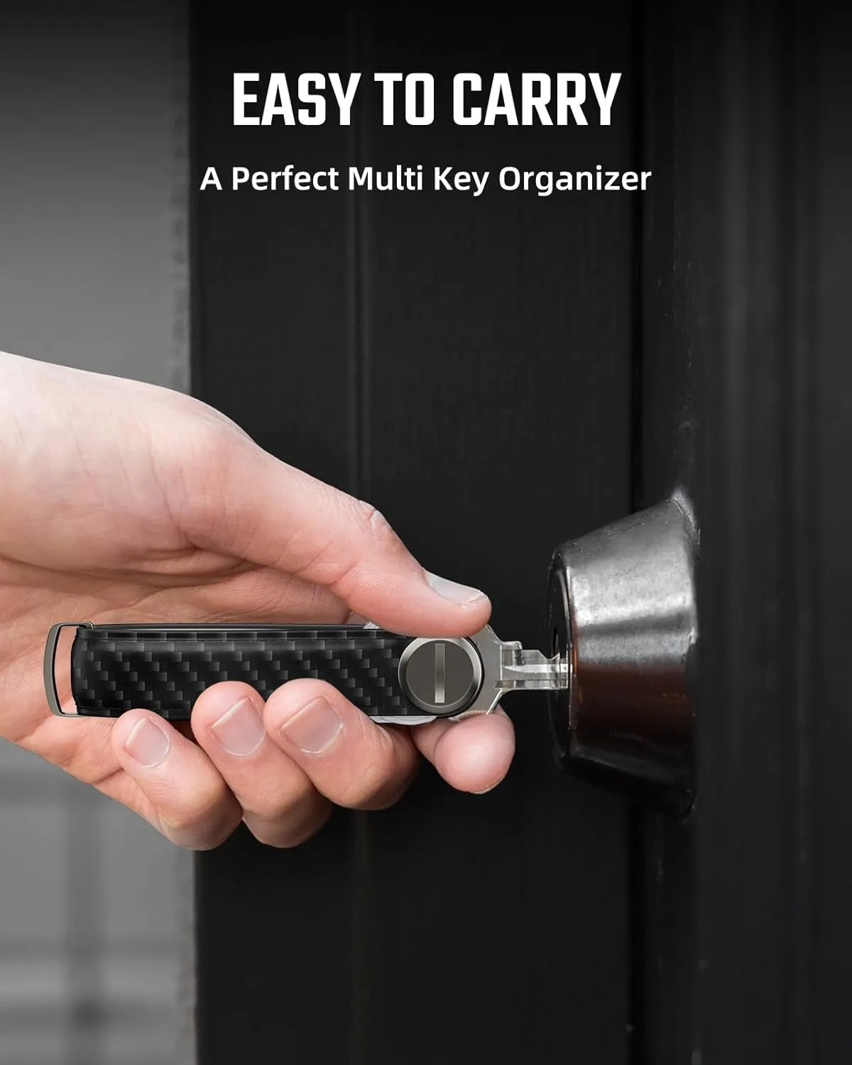 Key Organizer for Men Compact Key Holder Minimalist Key Case Metal Key Chain Key Holder for Keychain Secures 2-5 Keys