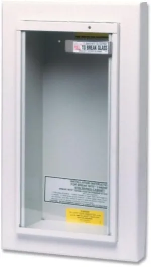 Kidde Fire Extinguisher Wall Cabinet, White/Red