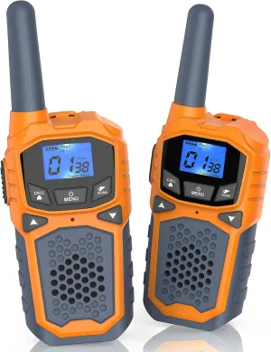 Kids Walkie Talkies, Long Range 2 Way Radio 22 Channel, Durable Toy Birthday Gifts for 6-12 Year Old Boys and Girls, Handheld Walkies Talkie for Outside Hiking Camping（No Batteries）