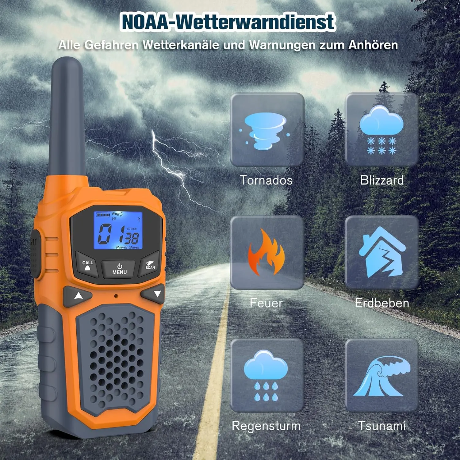 Kids Walkie Talkies, Long Range 2 Way Radio 22 Channel, Durable Toy Birthday Gifts for 6-12 Year Old Boys and Girls, Handheld Walkies Talkie for Outside Hiking Camping（No Batteries）