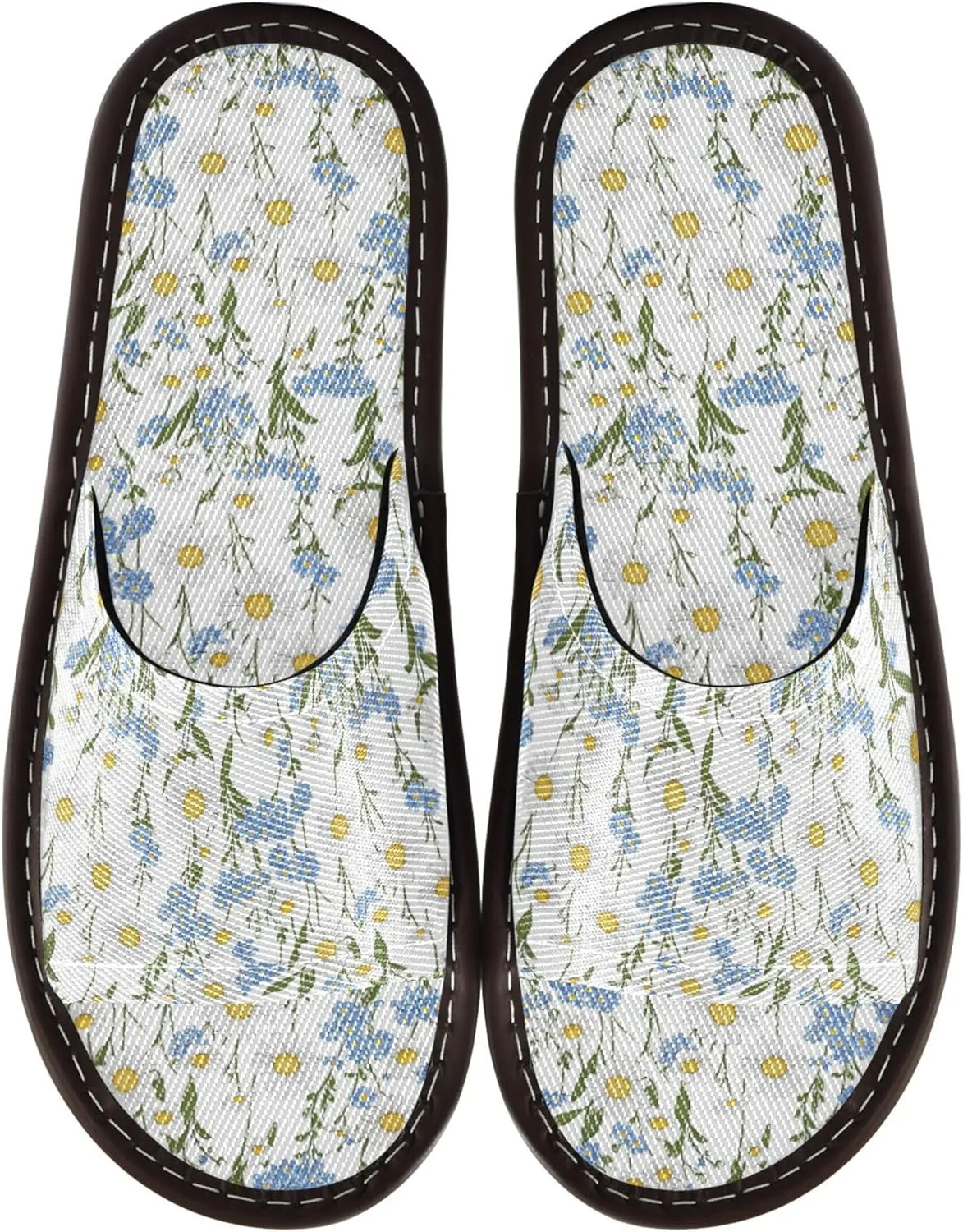 KLL Disposable Slippers Indoor Washable Non-Slip Open Toe Bedroom Shoes for Pool, Hotel, Travel