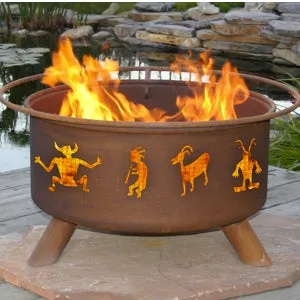 Kokopelli Outdoor Wood Burning Fire Pit - F112