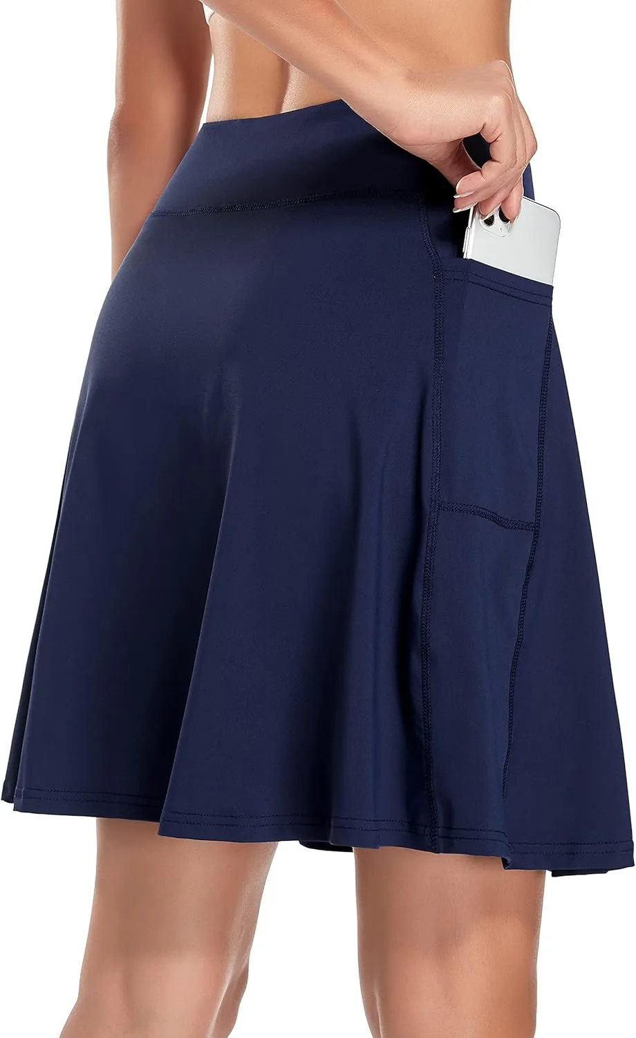 KORALHY Women's 20" Knee Length Skorts Skirts Tennis Athletic Golf Causal Skort with 4 Pockets