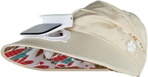Ladies Sun Hat for Outdoor Sport Travel Camping Solar Powered Fan Hat Fan Cooling Wide Brim Hat