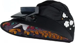 Ladies Sun Hat for Outdoor Sport Travel Camping Solar Powered Fan Hat Fan Cooling Wide Brim Hat