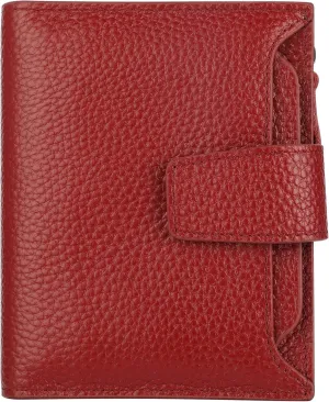 Lavemi Small Compact Women Wallet RFID Blocking Genuine Leather Bifold Purse with ID Windows