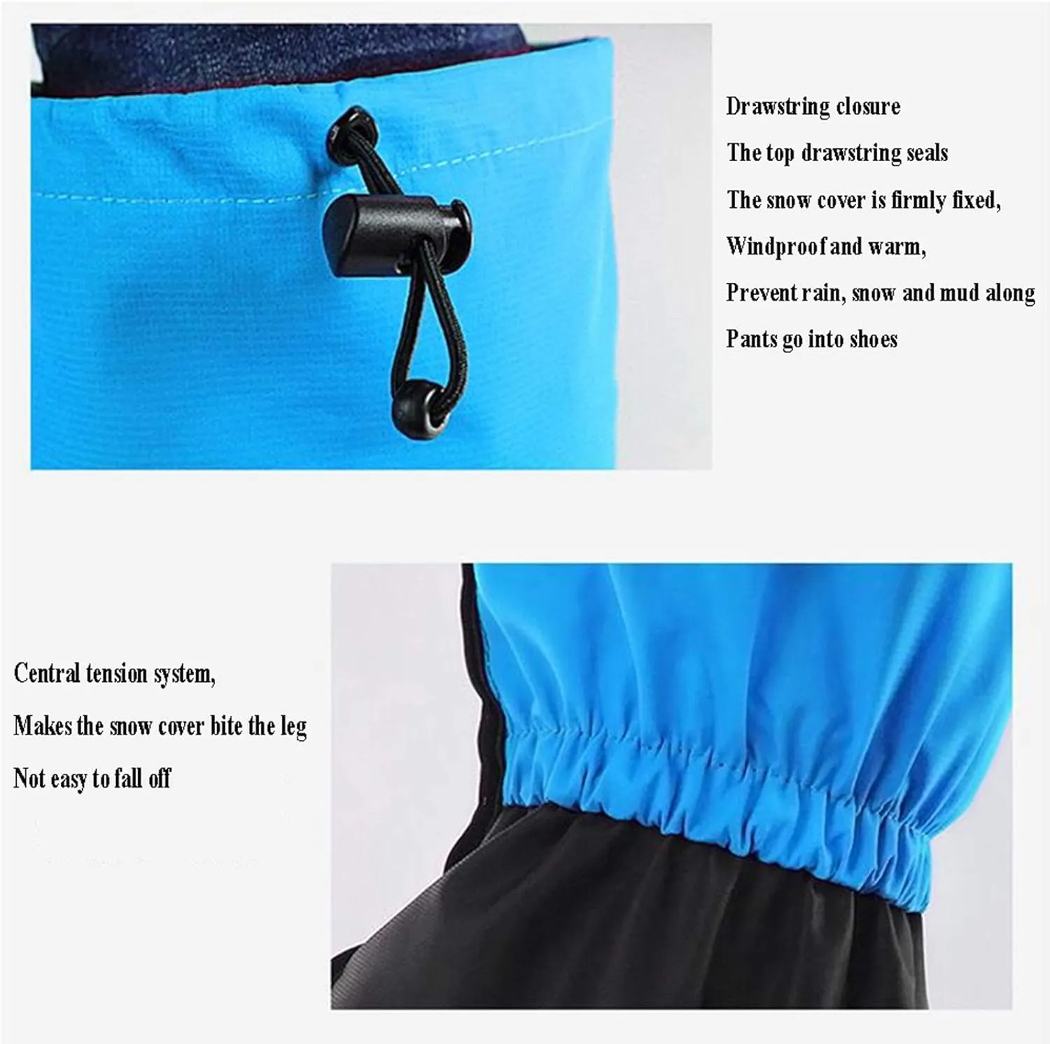 Leg Gaiters for Hiking Waterproof, Adjustable Leggings Hiking Snow Boot, Leggings for Camping, Mountain and Snowshoeing Prevent Snake Bites