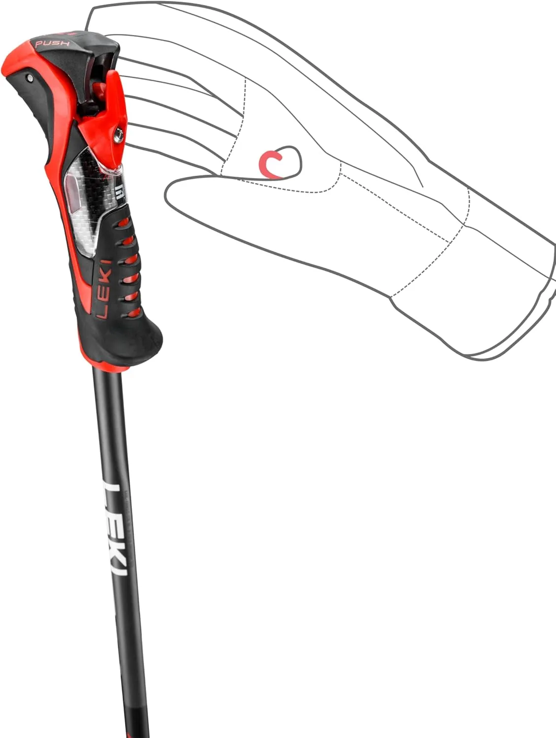 LEKI Airfoil 3D Lightweight Aluminum Ski Poles for Downhill Skiing
