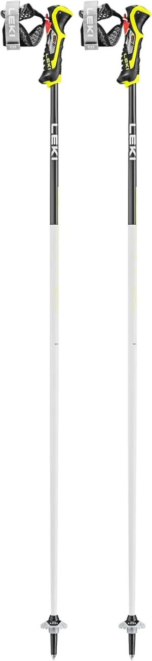 LEKI Airfoil 3D Lightweight Aluminum Ski Poles for Downhill Skiing