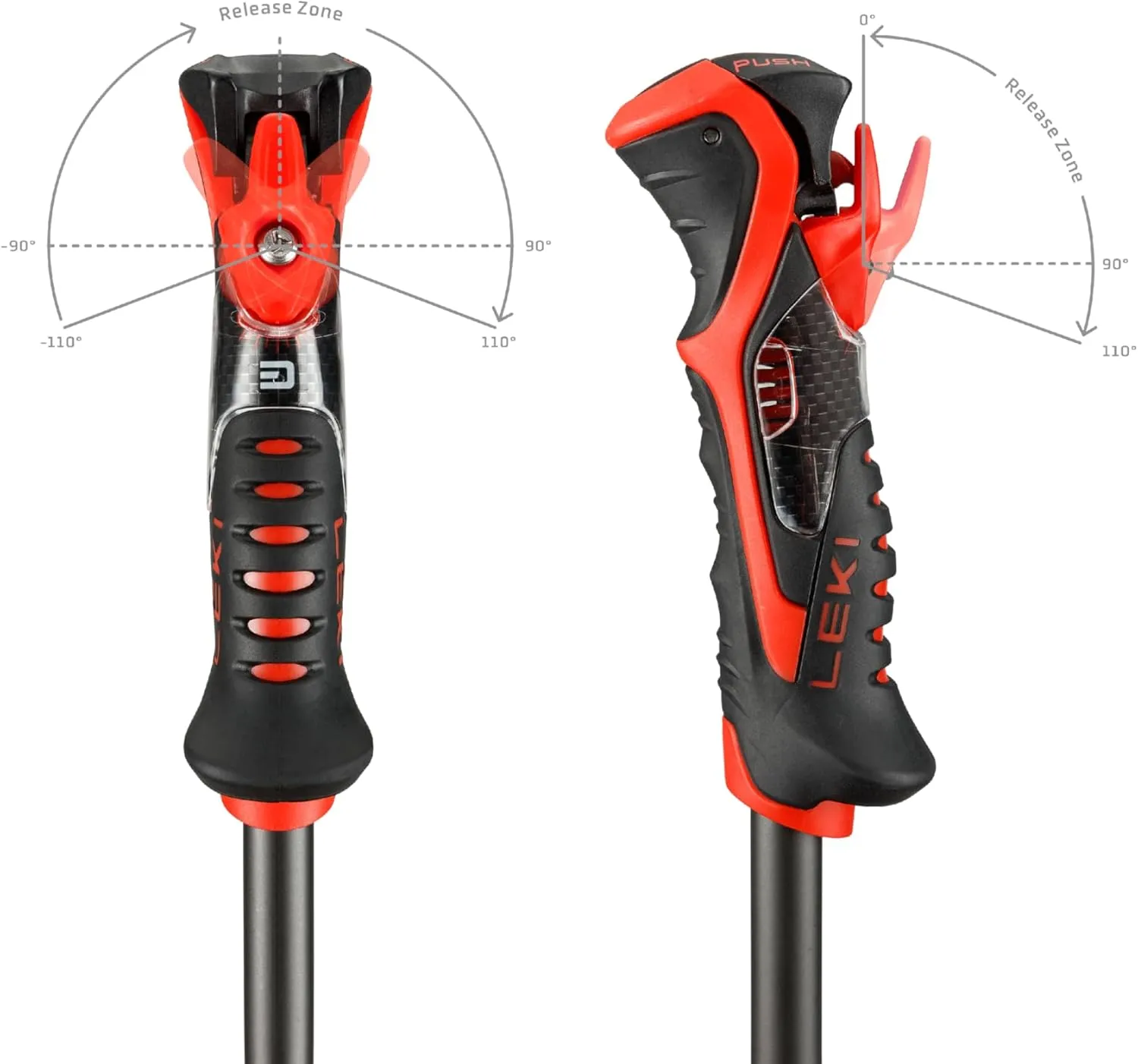 LEKI Airfoil 3D Lightweight Aluminum Ski Poles for Downhill Skiing