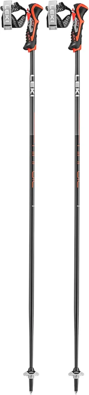 LEKI Airfoil 3D Lightweight Aluminum Ski Poles for Downhill Skiing