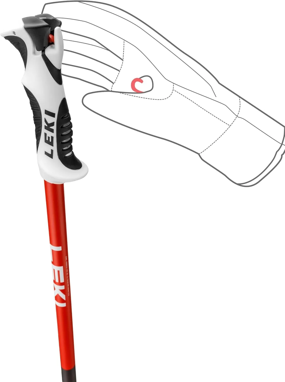 LEKI Bold S Lightweight Aluminum Ski Poles for Alpine Skiing