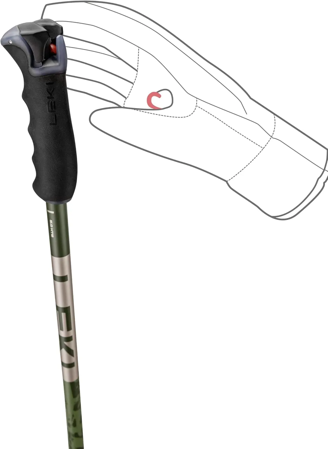 LEKI Detect S Lightweight Aluminum Ski Poles for Downhill Skiing