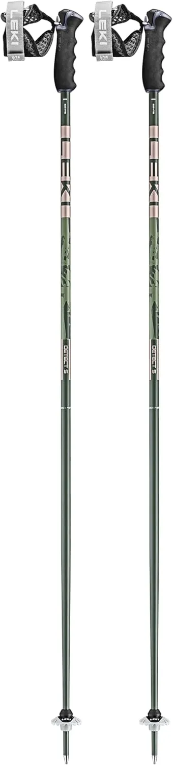 LEKI Detect S Lightweight Aluminum Ski Poles for Downhill Skiing