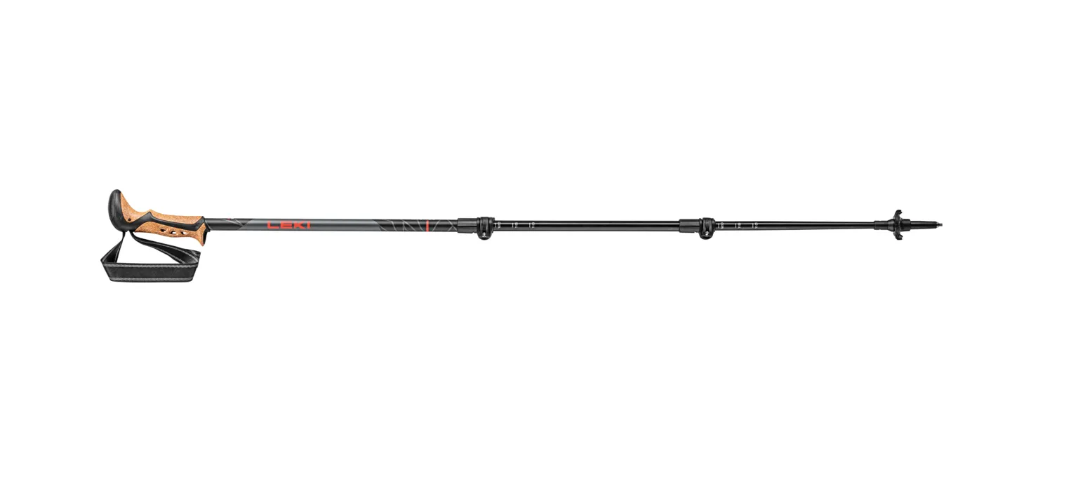 Leki Khumbu Hiking/Trekking Poles (Dark Anthracite/White/Bright Red)(Pair)