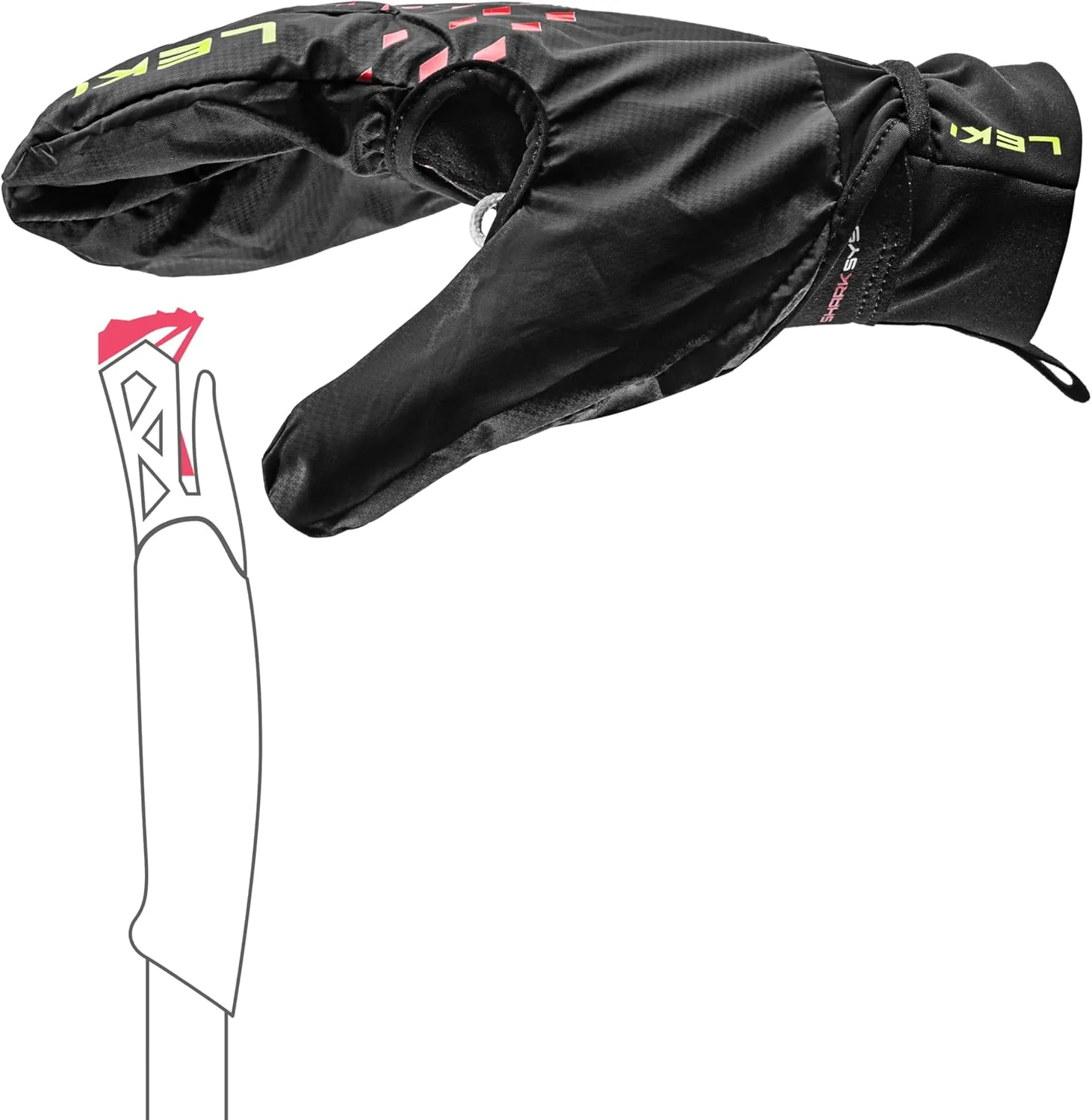 LEKI Ultra Trail Storm Shark Lightweight Water-Resistant Touchscreen Running Gloves