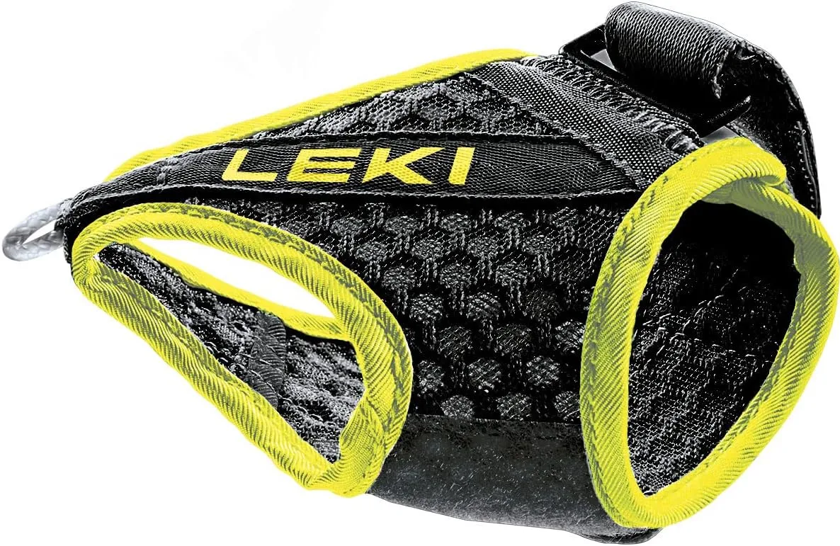 LEKI Unisex Adult Leki Ram Strop Trigger Shark Frame Strap Mesh, Black/Yellow, M-L-XL EU