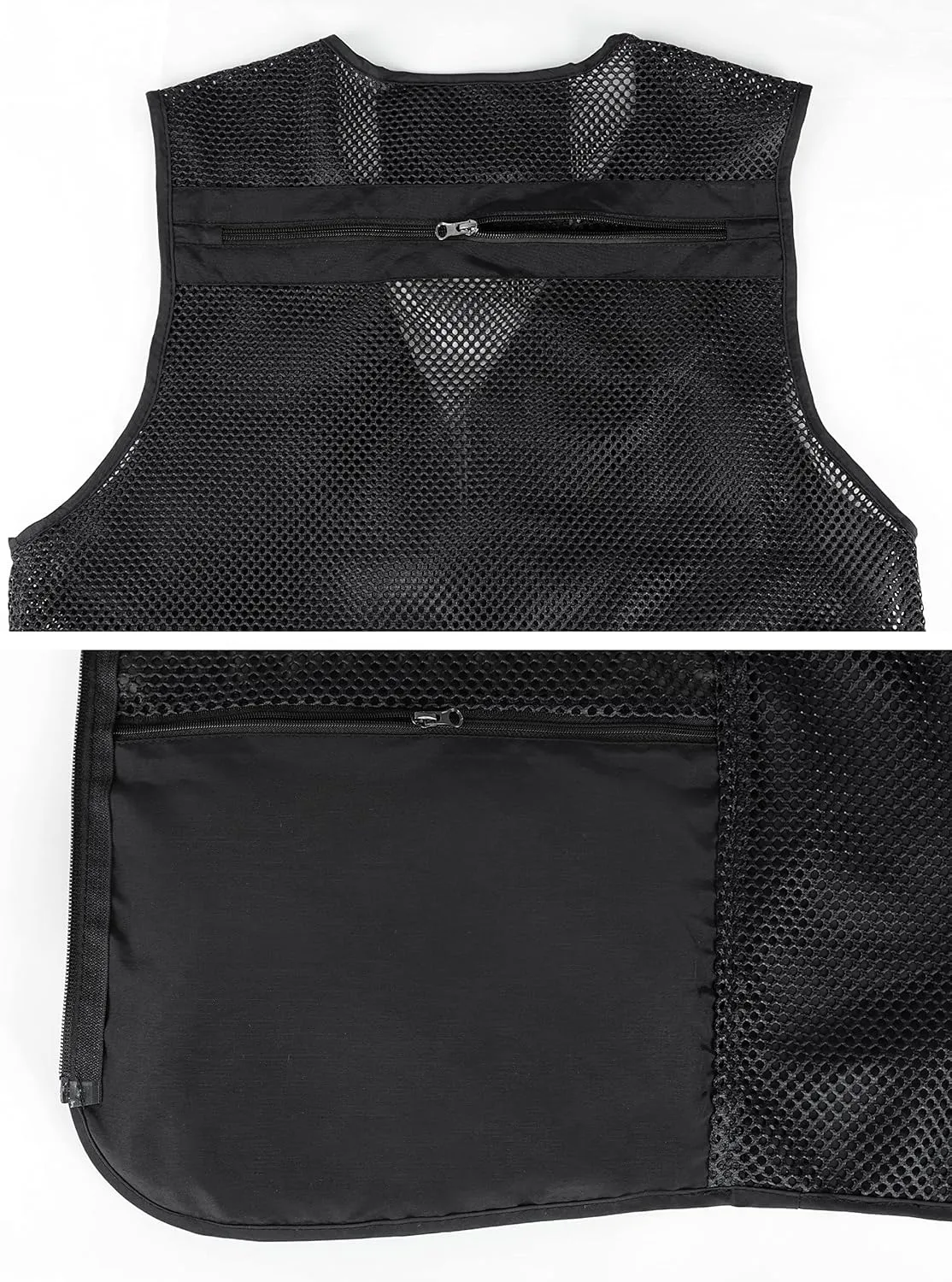 Lentta Men's Fishing Vest Summer Outdoor Lightweight Work Photo Vest 16 Pockets