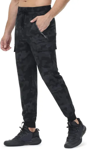 Libin Men's Lightweight Joggers Quick Dry Cargo Hiking Pants Track Running Workout Athletic Travel Casual Outdoor