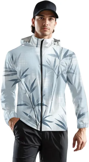 Light Weight Rain Jackets Men Big and Tall Light Outerwear Hiking Raincoats Lightweight Water Resistant Windbreaker
