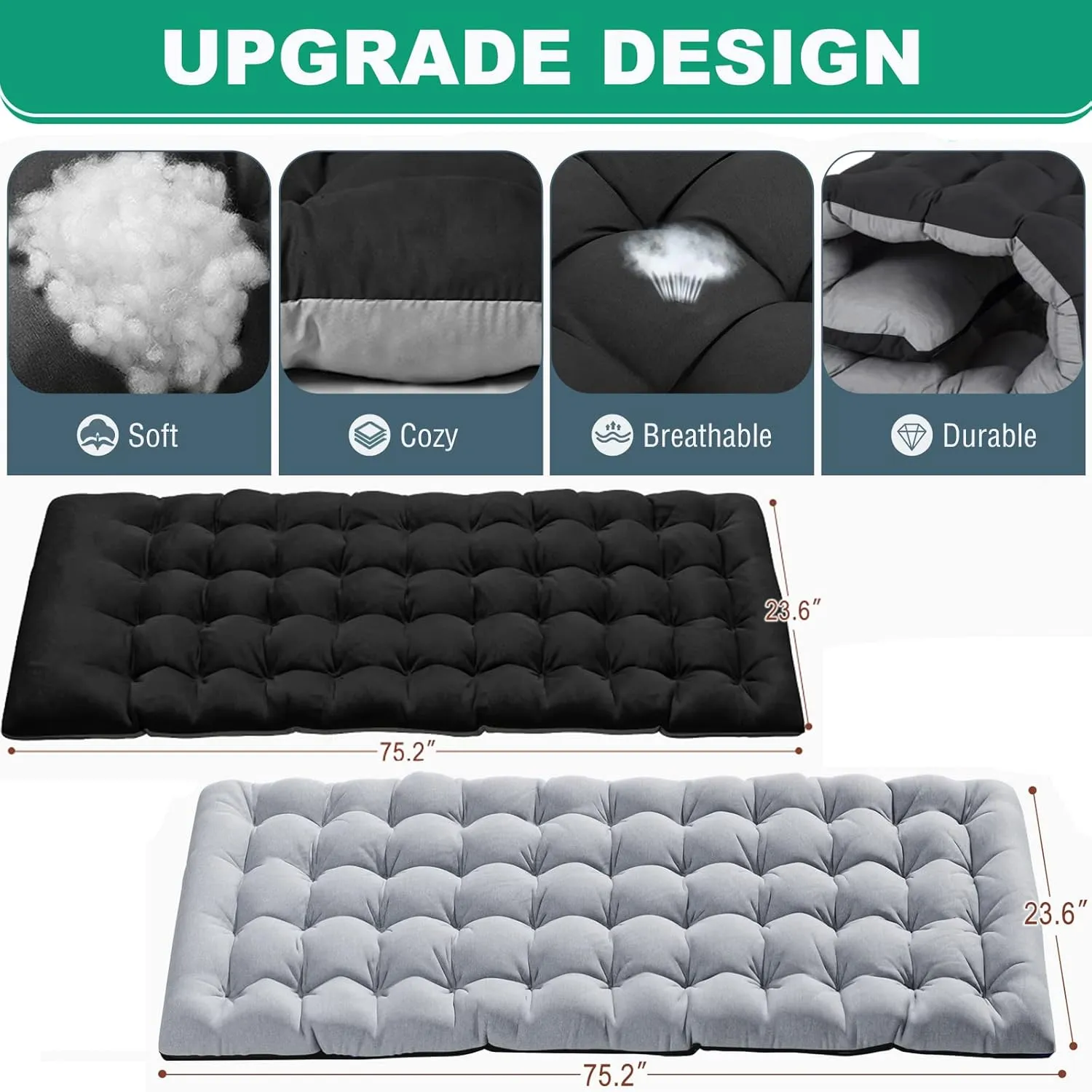 LILYPELLE Portable Folding Cot Bed, Adjustable 6-Position Adults Reclining Chaise with Pillow, Outdoor Portable Lounge Chair Sleeping Cot for Camping, Pool, Beach, Patio