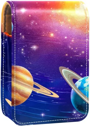 Lipstick Case,Portable Makeup Bag Cosmetic Pouch,Lipstick Holder Makeup Organizer,Bright Planets of Solar System