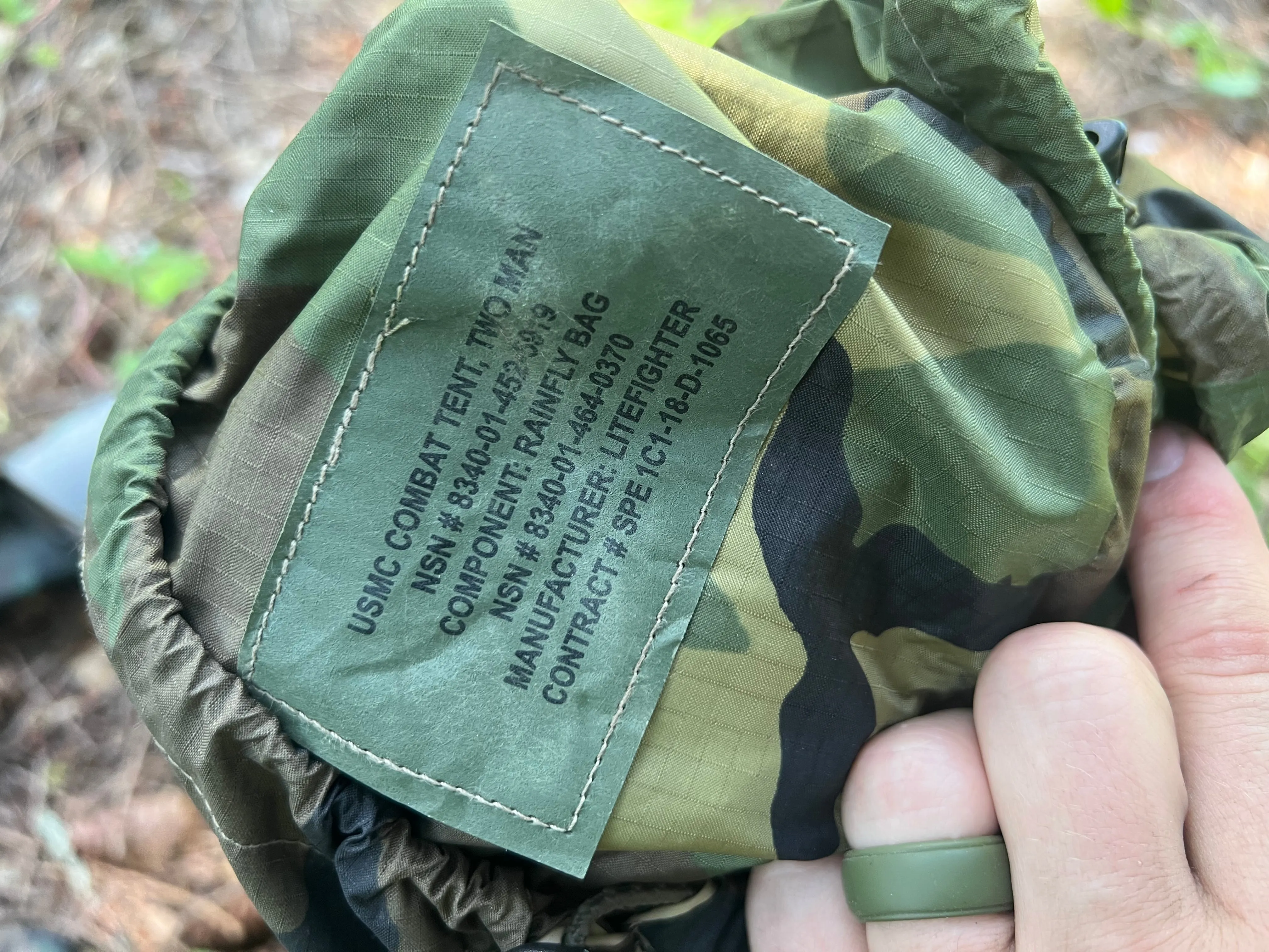 Litefighter 2 Marine FDE/M81 Woodland Two Man Tent - Used