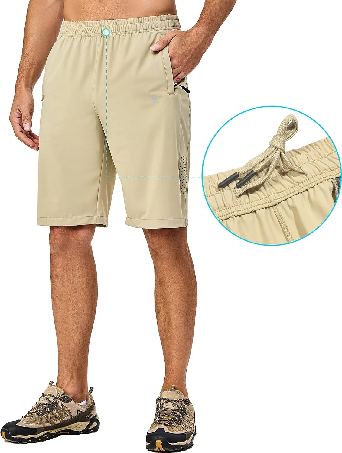 Little Donkey Andy Men's Stretch Hiking Shorts Quick Dry Lightweight Athletic Shorts for Running Hiking