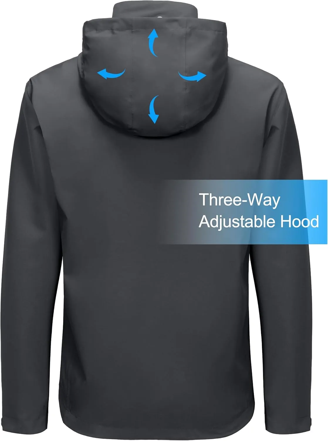 Little Donkey Andy Men's Waterproof Rain Jacket, Lightweight Rain Coat, Raincoat with Hood for Golf Hiking