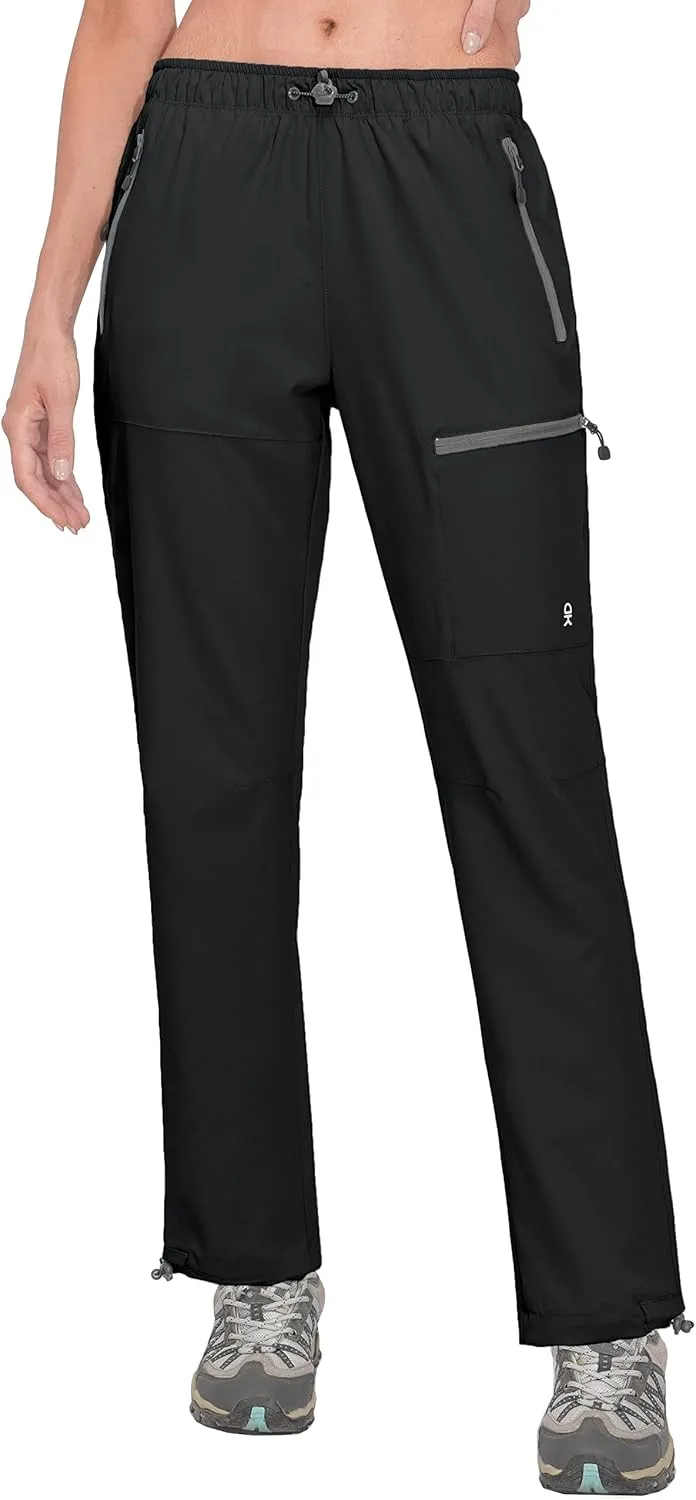 Little Donkey Andy Women's Lightweight Quick Dry Cargo Hiking Pants UPF 50  Stretch Travel Casual Trousers