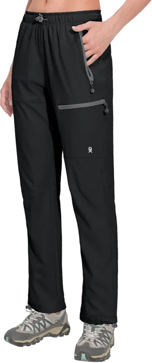 Little Donkey Andy Women's Lightweight Quick Dry Cargo Hiking Pants UPF 50  Stretch Travel Casual Trousers