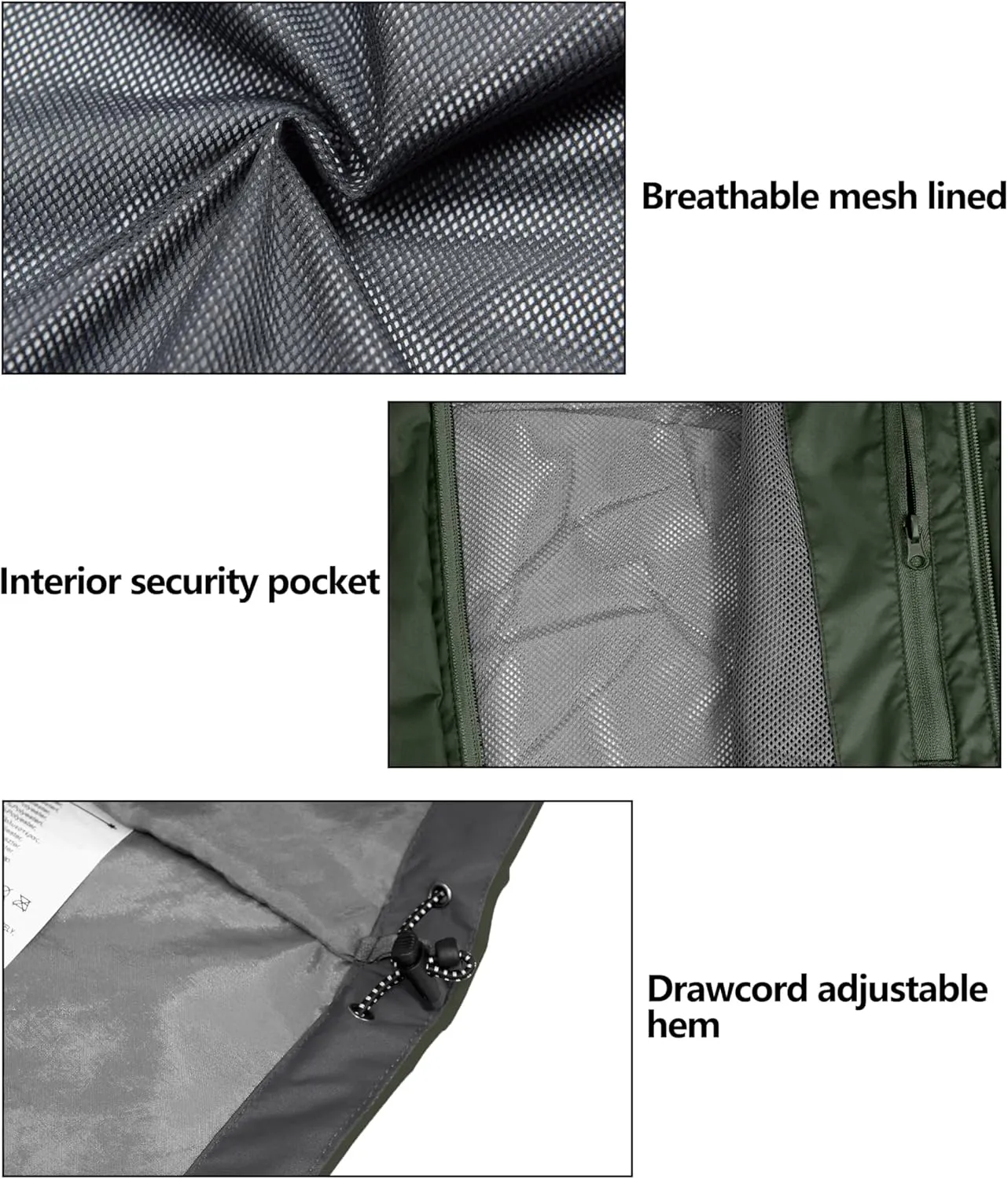 Little Donkey Andy Women’s Waterproof Rain Jacket Lightweight Outdoor Windbreaker Rain Coat Shell for Hiking, Travel