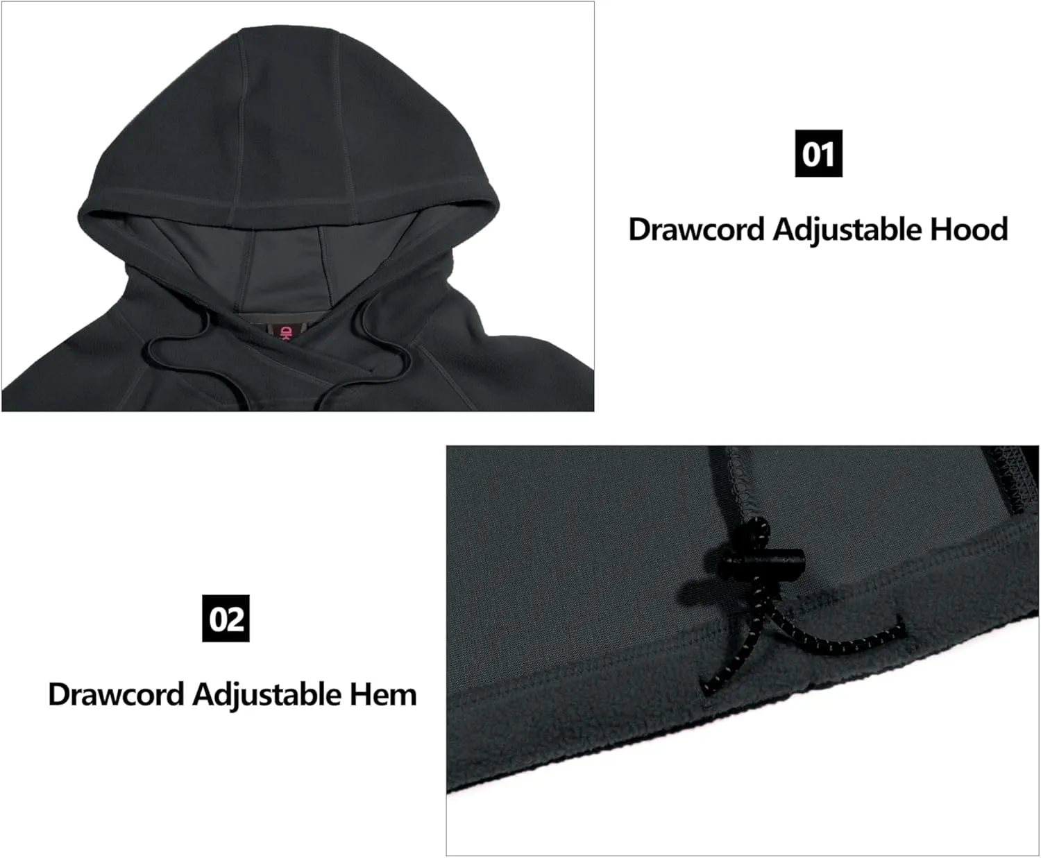Little Donkey Andy Womens Winter Warm Polar Fleece Pullover Hoodie Lightweight Thermal Sweatshirts Running Hiking
