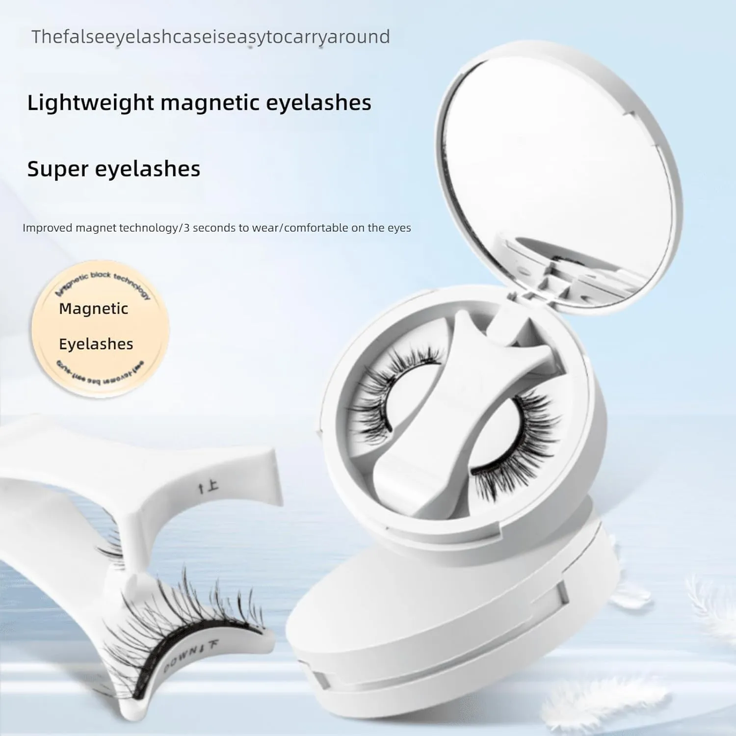 Lumilux Brillash Magnetic Lash Kit, Elara Craft Magnetic Eyelashes, Natural Look