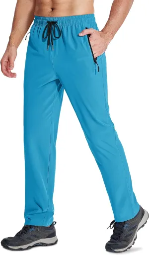 MAGCOMSEN Mens Hiking Pants Quick Dry Lightweight Water Resistant Outdoor Pants with 3 Zipper Pockets