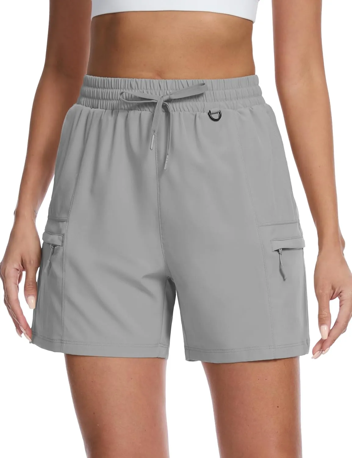 MAGCOMSEN Women's 5" Hiking Cargo Shorts UPF 50  Lightweight Quick Dry Summer Golf Athletic Casual Shorts 4 Pockets