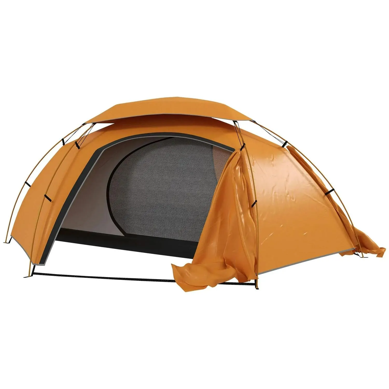 Man, For Frame With Tent Rainfly, 2000mm Removable Camping Premium offer Outsunny 1-2 Top-quality at low price Aluminium Waterproof, Orange Dome