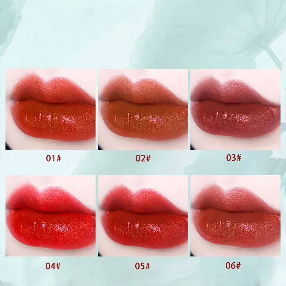 Matte Liquid Lipstick, 6 Colors Red Matte Lipstick Long Lasting Waterproof Lip Gloss with Mirror Velvety High Pigmented Lip Stain Kit Girls Women Make Up Gift (03#)