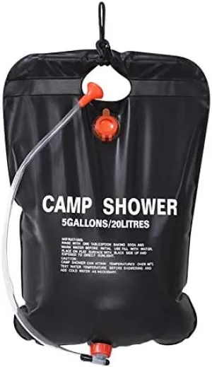 MBETA Farfarhome Solar Shower Bag Portable Shower Bag with Removable Hose and On-Off Switchable Shower Head for Camping Beach Swimming Outdoor Traveling